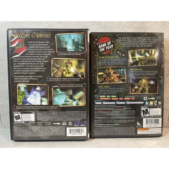 Bundle - Bioshock and Bioshock 2 PC DVD 2K Original with Manuals - Picture 7 of 7
